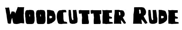 Woodcutter Rude Press font preview